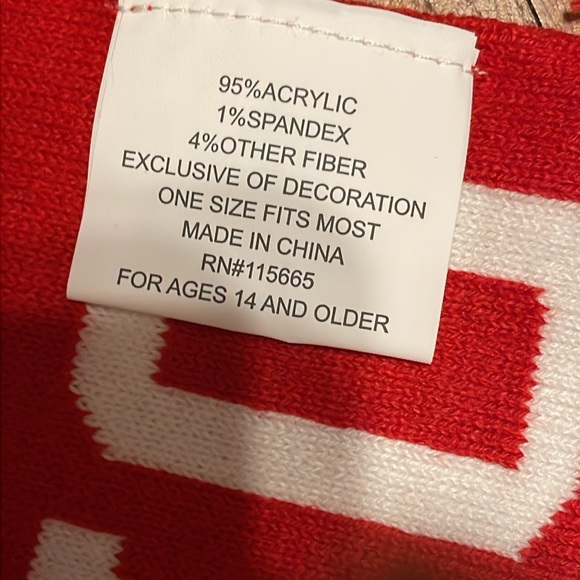 •ELF•NIB "OMG SANTA" JACQUARD UNISEX SCARF - Picture 5 of 5